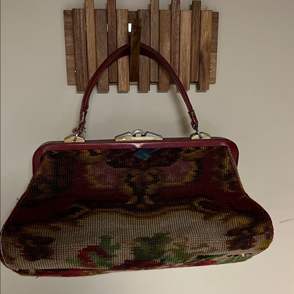Vintage Koret Oversized Mary Poppins Tapestry Carpet Bag 1960s Needs Some TLC